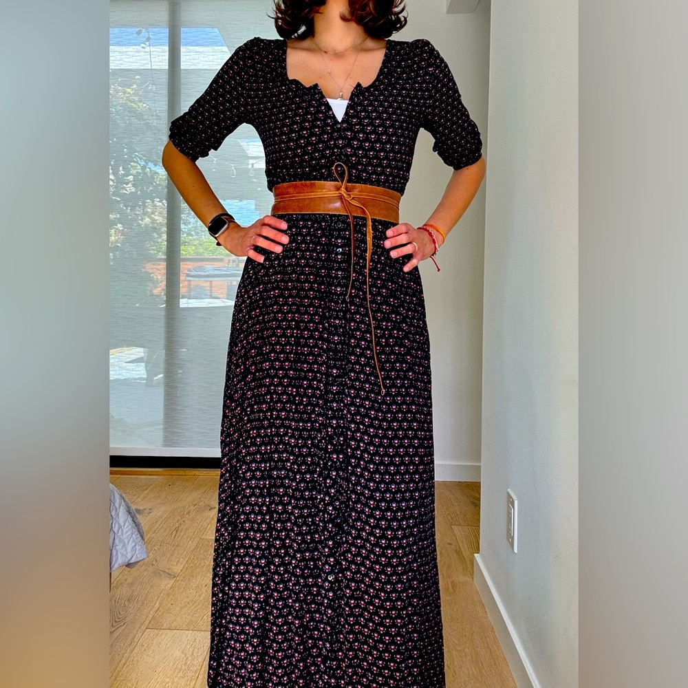 Boho button-down maxi dress/ kimono
